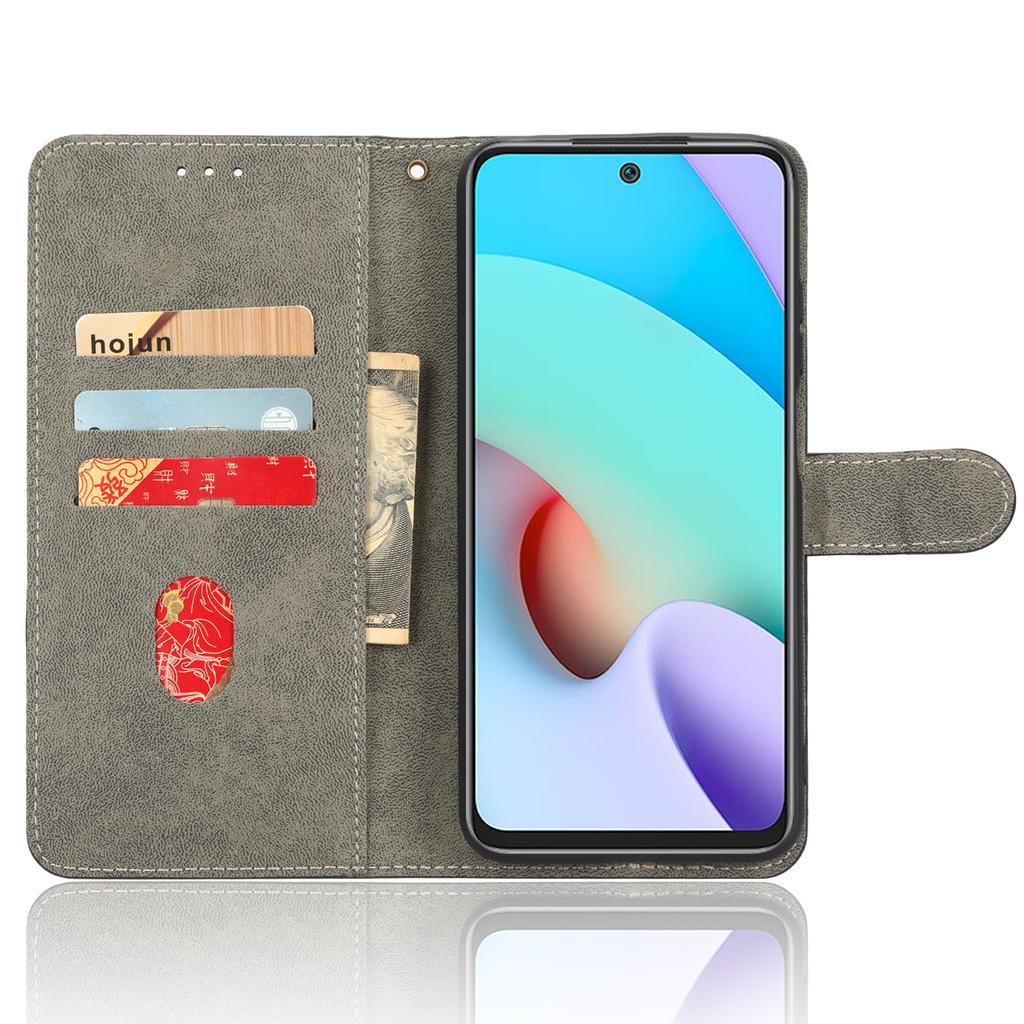 Phone Case For Xiaomi Redmi 10 4G (2021)/Redmi Note 11 4G (MediaTek)/Redmi 10 2022 4G/Redmi 10 Prime Magnetic RFID Blocking Flip Wallet Cover Stand