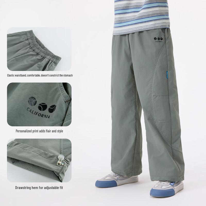 Boys' Casual Drawstring Cargo Jogger Pants