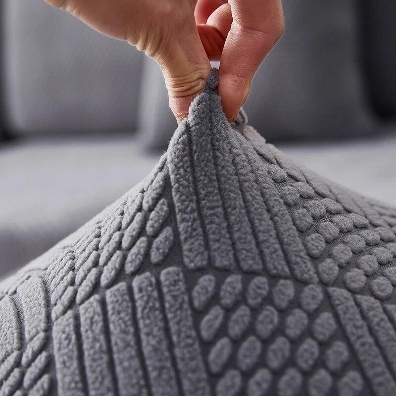 1pc jacquard plush sofa cushion cover, chalse long cover, back cushion slipcover ,stretch protector for 1/2/3/4 seat couch cover