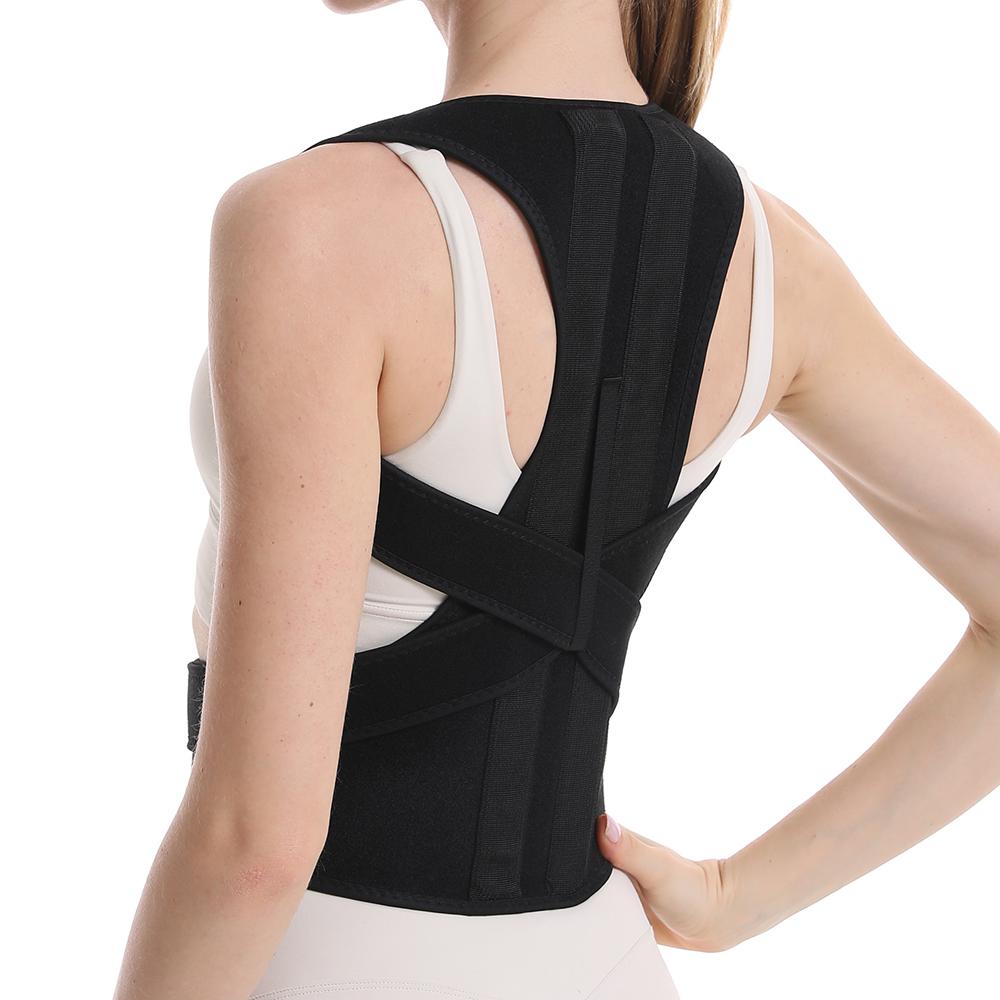 Breathable Posture Corrector Back Brace, Unisex Posture Brace for Body Shaping, Posture Support Belt for Scoliosis and Hunchback S чёрный