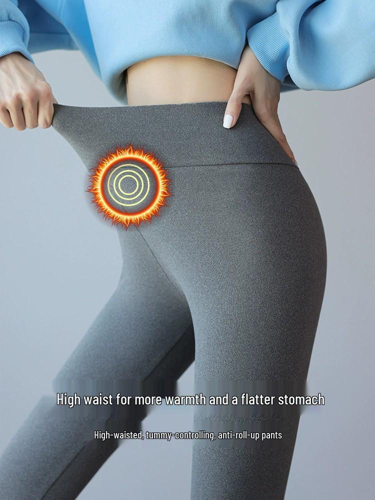 Seamless Women's Fleece Warm Cotton Yoga Pants, Base Layer, Plus & Petite Sizes, for Autumn/Winter.