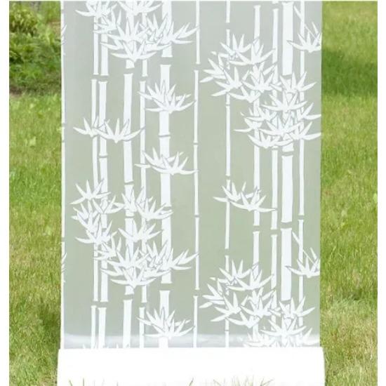 Decorative Privacy Vinyl Window Adhesive Film Window Sticker Decals Waterproof Sun UV Protection Bamboo Sliding Door Bathroom