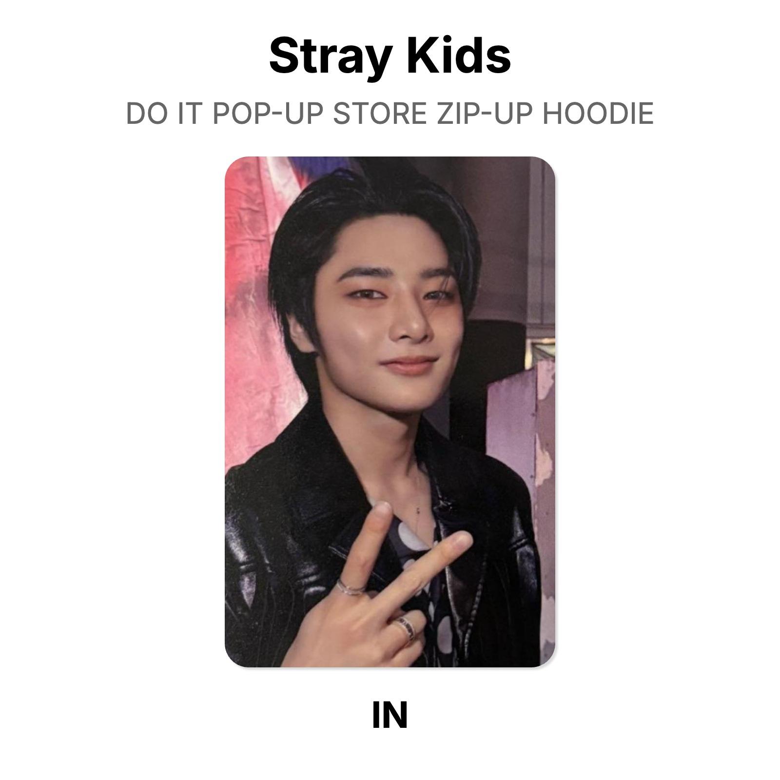 Stray Kids DO IT POP-UP STORE ZIP-UP HOODIE Official Photocard I.N