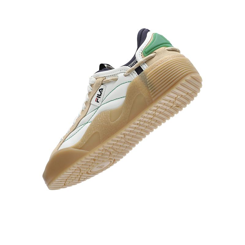 Fila Artmosphere Non-Slip Lightweight Low-Top Skate Shoes Women Sneakers Bright-White Cream-Yellow F12W421207FBB