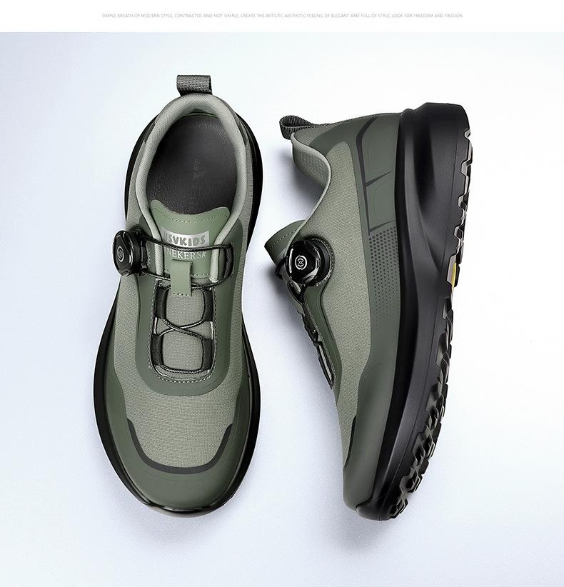 Bequeme Herren-Wander-Sneaker für alle Jahreszeiten mit dicker Sohle und Drehverschluss
