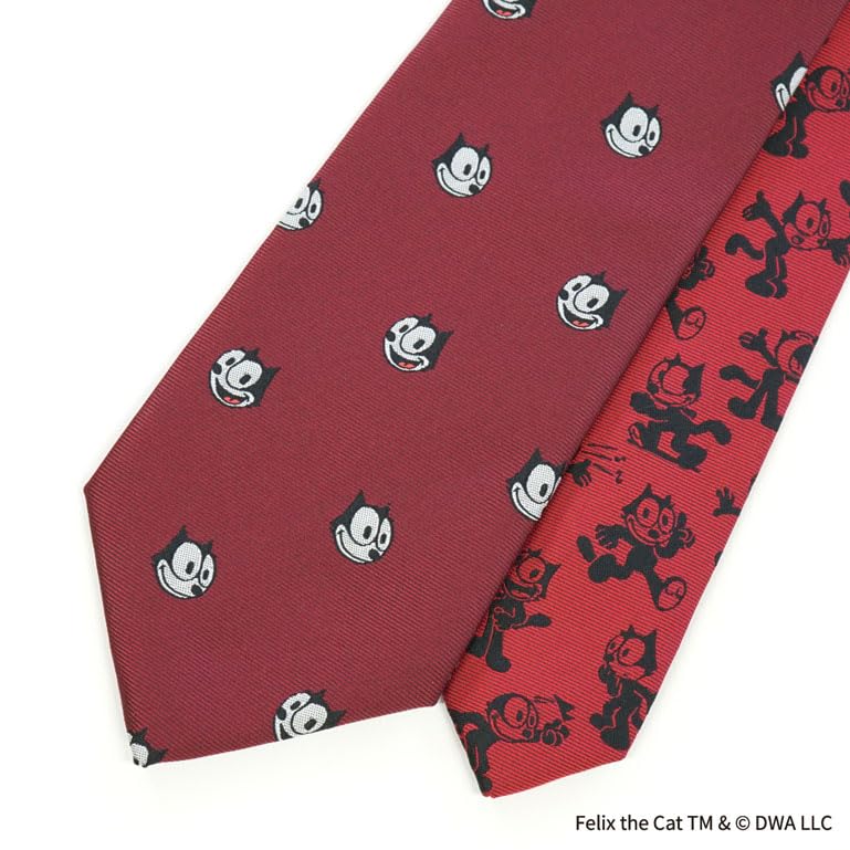 Felix the Cat Character Tie (Polka Dot Pattern) UND49166 Red