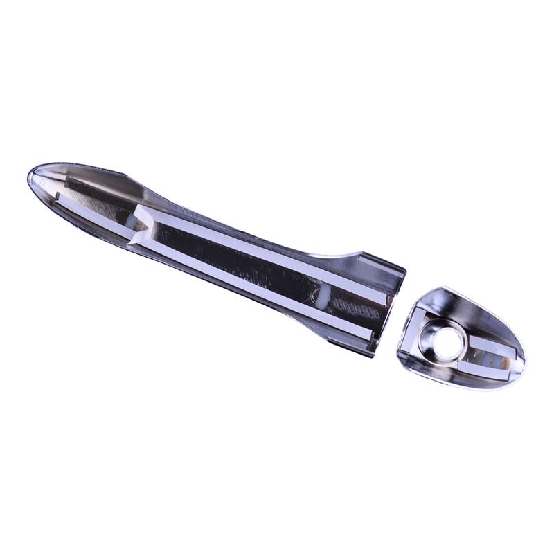 Car Exterior Side Door Handle Cover Trim Bezel Cap Fit for Fiat 500X SUV 2016 2017 2018      Chrome ABS