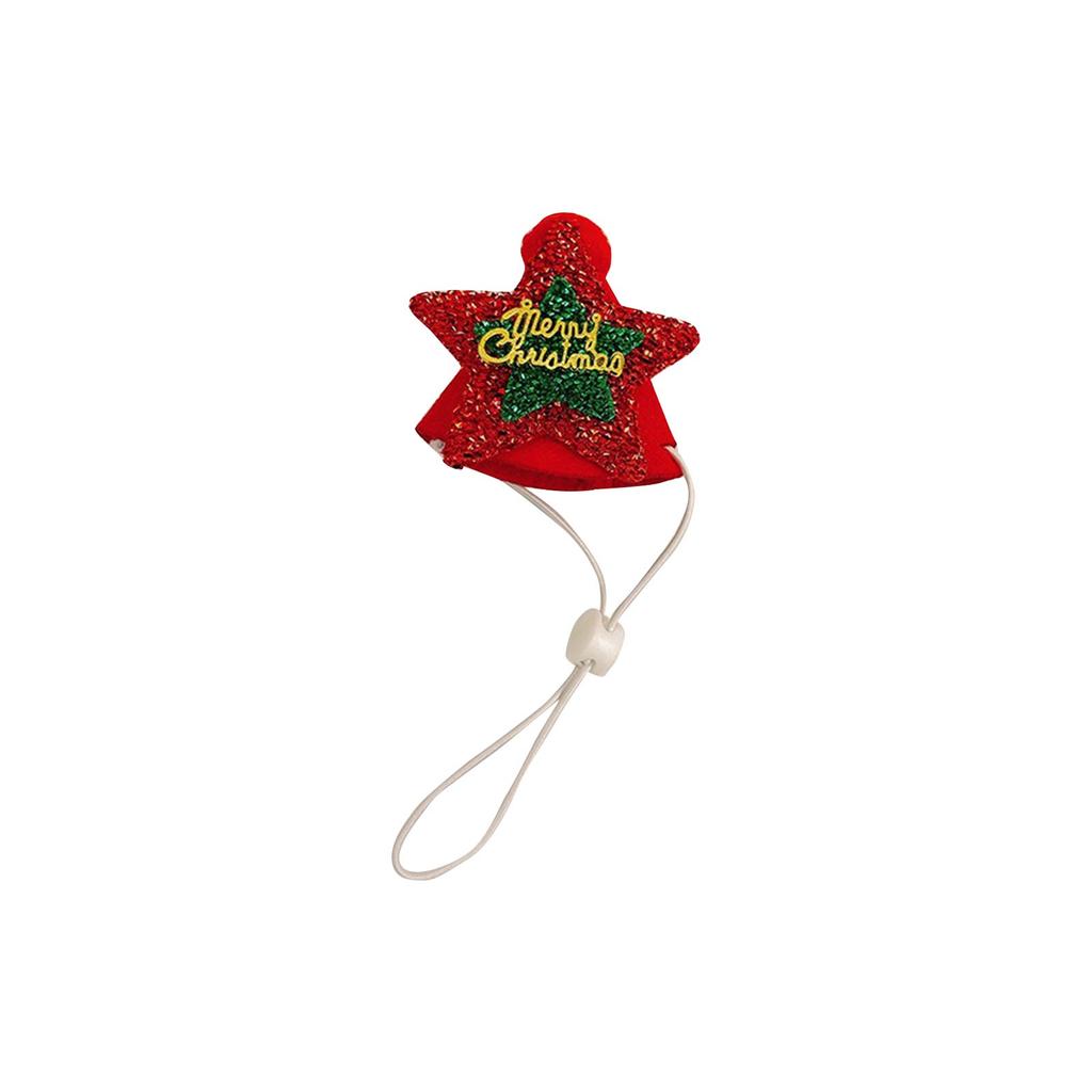 Christmas Pet Collar Dog Collar Christmas Tree Old Man Elk Hair Ball Dog Necklace  Collar Decoration