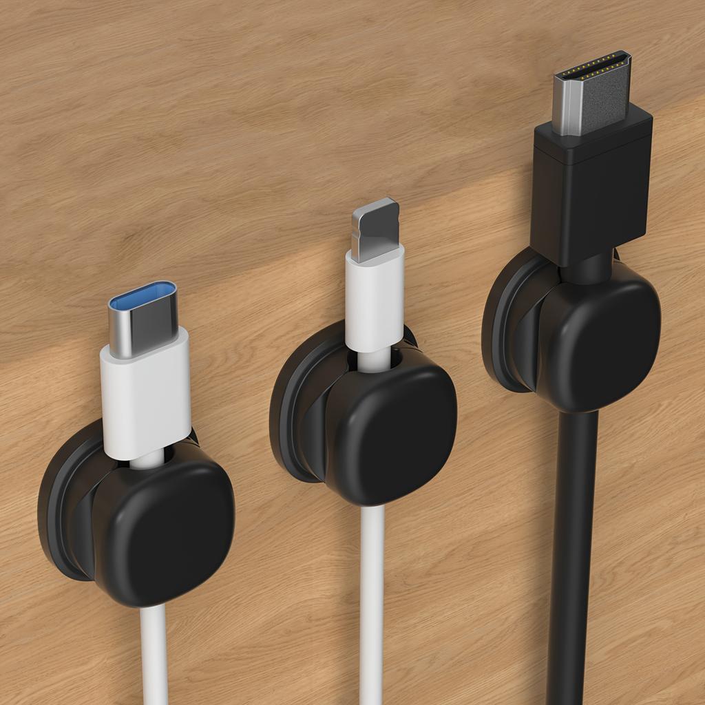 6Pcs Spring Cable Manager Desktop Car Data Cable Storage and Sorting Mobile Phone Charging Cable Clip