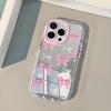 Simple Blue Pink Bow Girl Cute Makeup Mirror Phone Case For For Iphone 17 AIR 16 1 14 13 12 11 Pro MAX XR XSMAX 7 8 Plus Y2K Cover