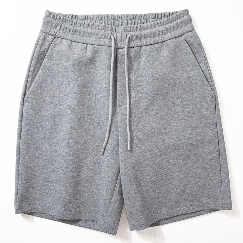 Sports Shorts Men s Summer New Elastic Waist Versatile Middle Pants Blazer Running Loose Straight Five-Point Sweatpants Light Gray M