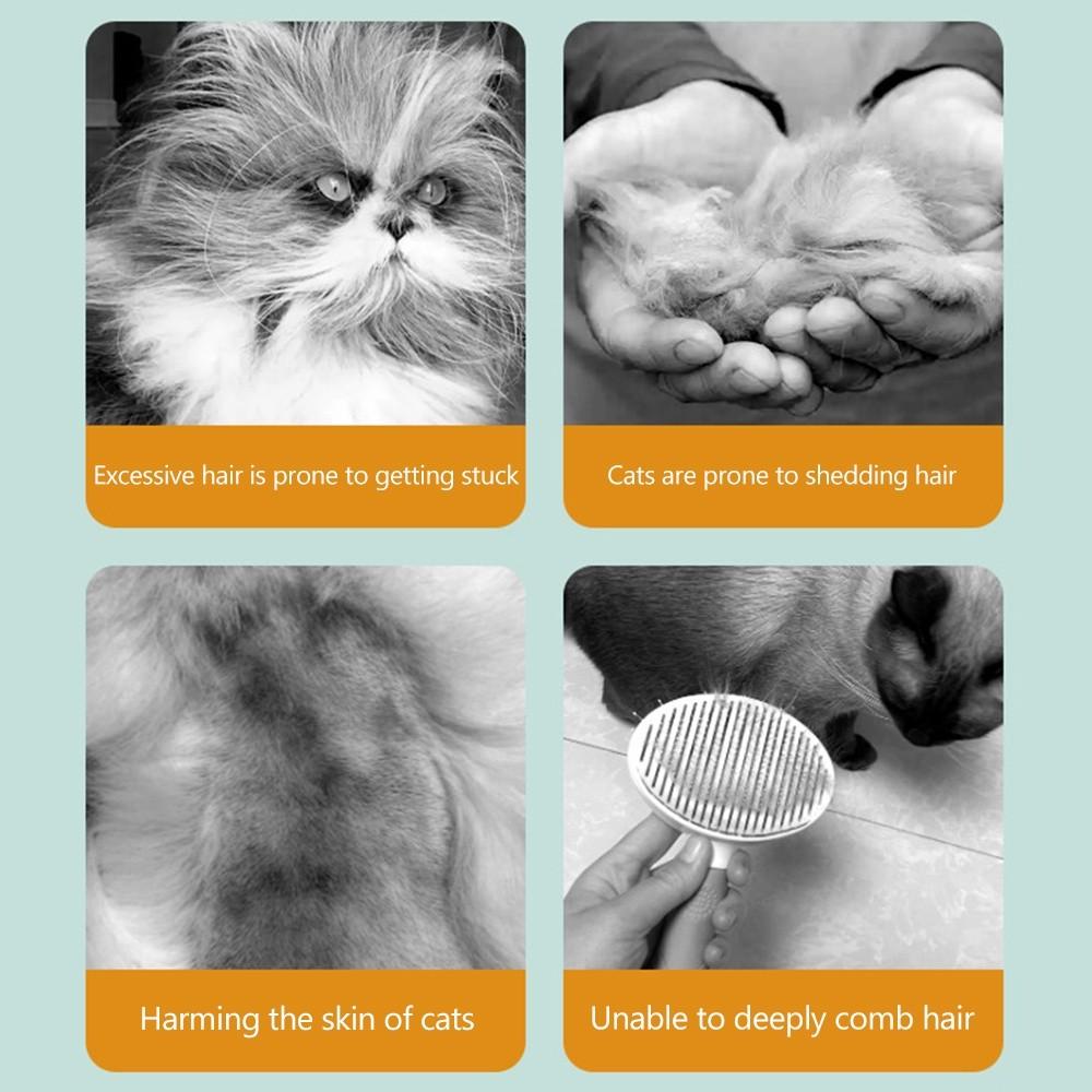 Stainless Steel Pet Combs Massage Cat Shedding Massage Combs New Dogs Grooming Brush