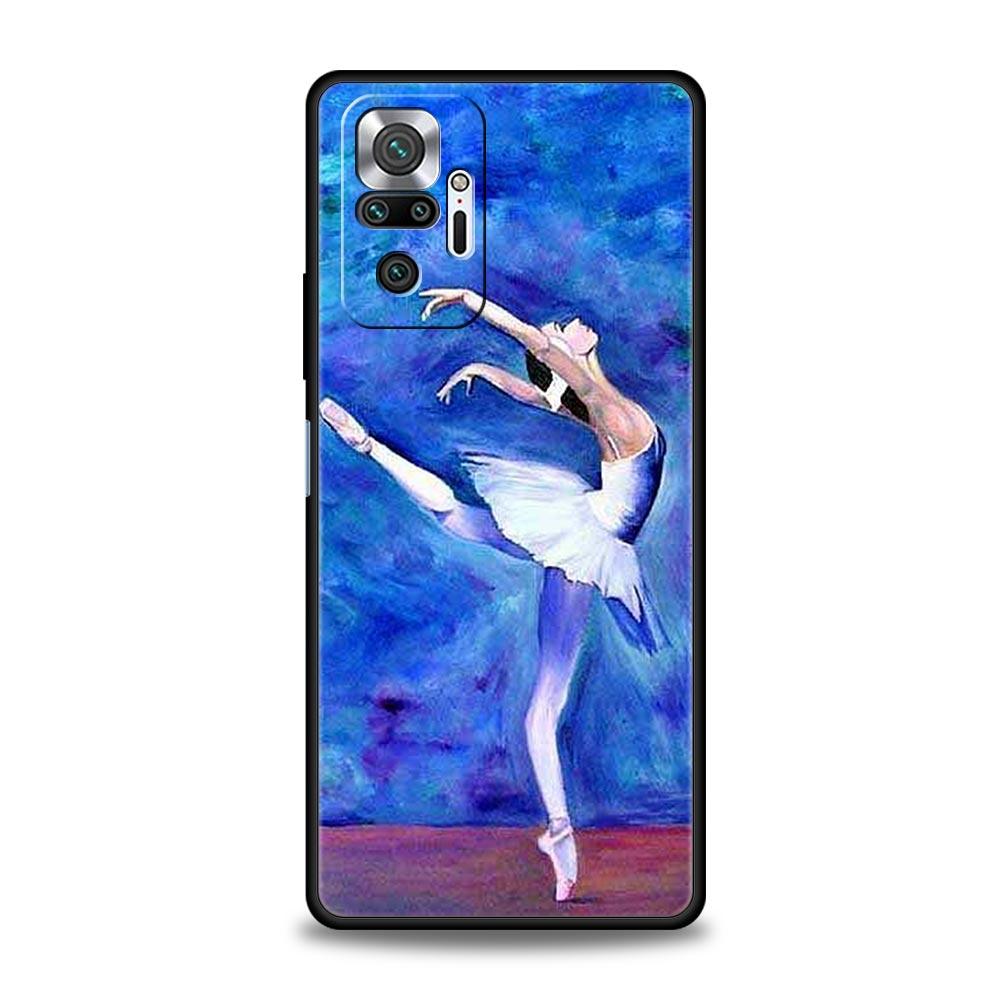Phone Case For Xiaomi Redmi Note 14 13 12 5G 11 10 Pro Plus 4G 9S 9 14C 13C 12C 10C 9C 9A Soft TPU Cover Gymnastics water color