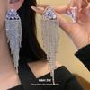 Exaggerated Silver Needle Zircon Jellyfish Fringed Earrings Simple and Fashionable Exquisite Earrings Light Luxury High-end Earrings