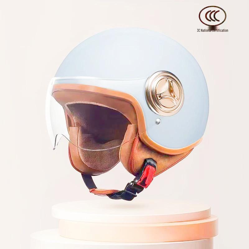 Unisex Gray 3C Certified Half Helmet with Removable Ear Protection for Electric Scooters & Bicycles – Autumn/Winter Fashion