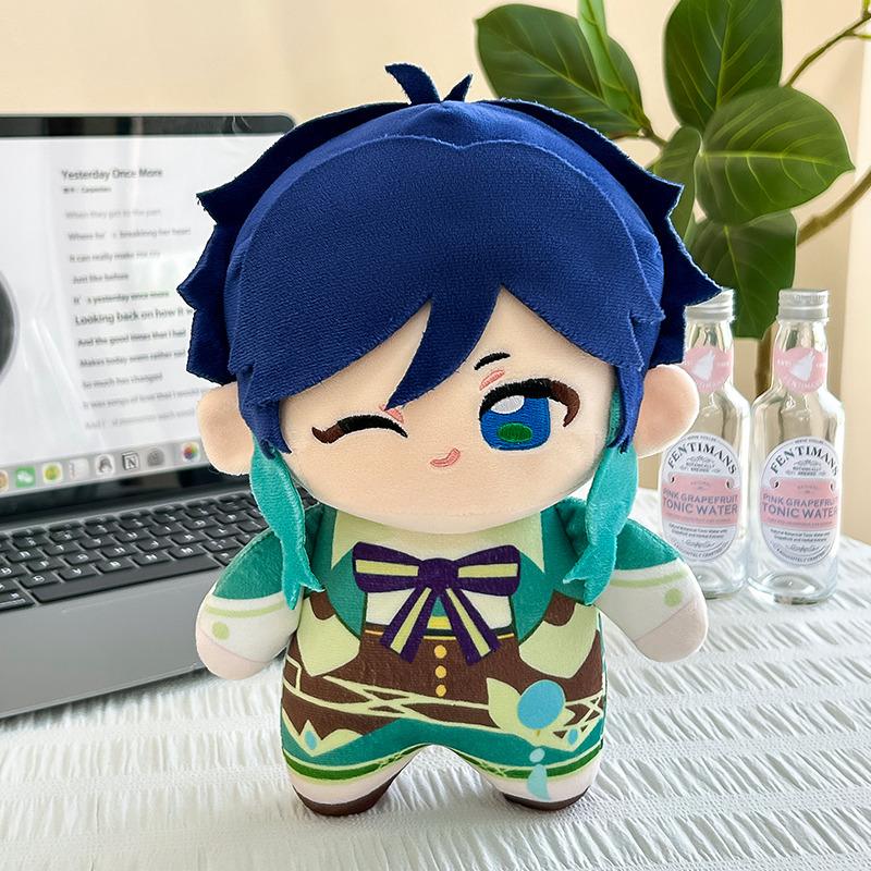 Cartoon Genshin Impact Tartaglia Kaeya Diluc Venti Xiao Klee Stuffed Figure Wanderer Furina Lyney Lynette Doll Cute Stuffed Toy