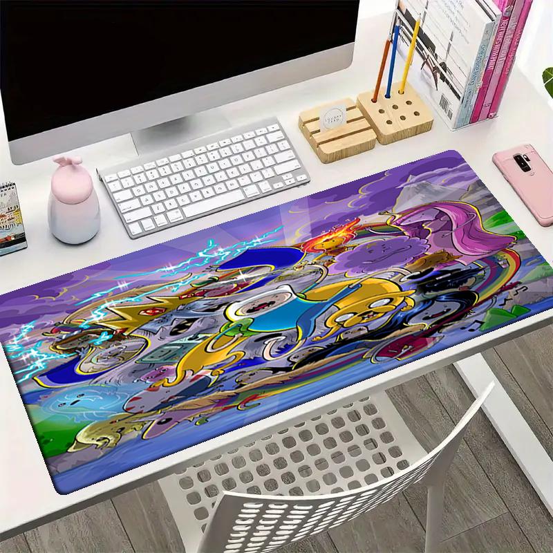 Adventure Time Theme Mouse Pad, Non Slip Rubber Base, Multifunctional Office & Home Decor, Perfect for Workspace Personalization.