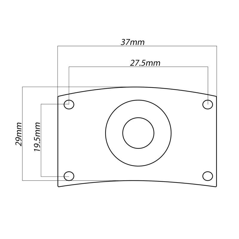Square Guitar Jack Plate & Socket Assembly for TL Electric Guitar