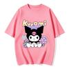 new Summer Cute Kuromi TShirts Soft Cotton Short Sleeve Tees for Parents Kids Breathable Casual Daily Outfit Tops