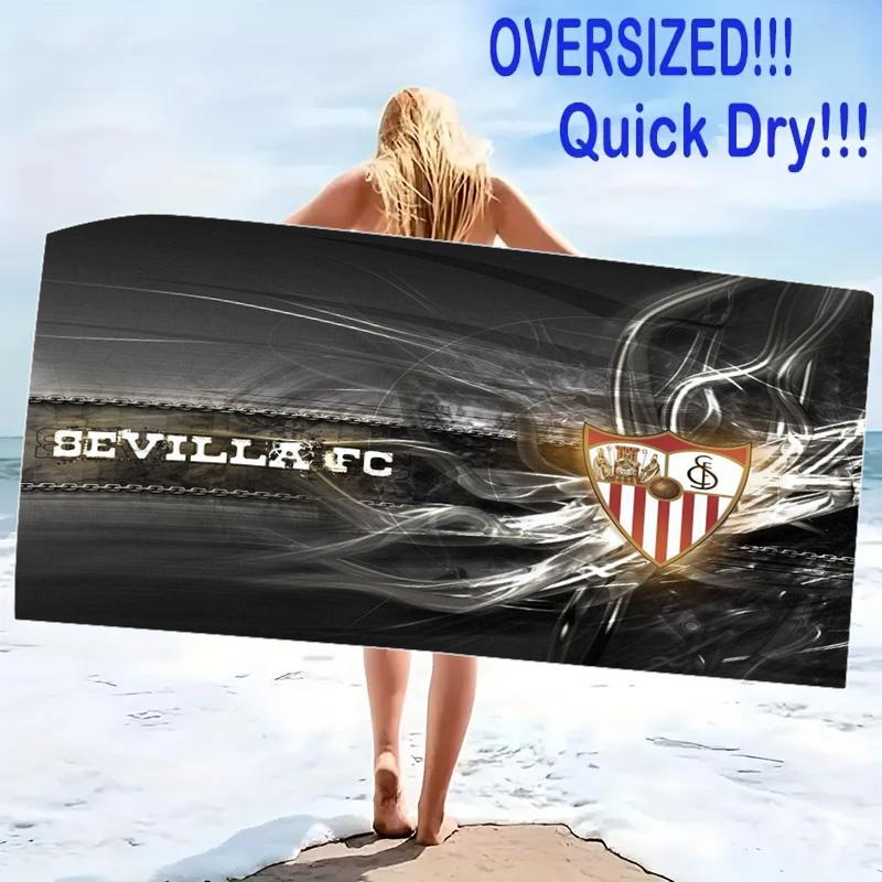 Sevilla FC Print Beach Towel, Large Soft Quick Dry Towel for Beach Camping Swimming