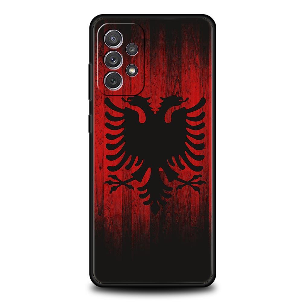 Phone Case For Samsung Galaxy A15 A13 A51 A71 A41 A31 A21S A03S A05 A12 A32 A52 A23 A25 A33 A53 A73 5G Cover Albania flag