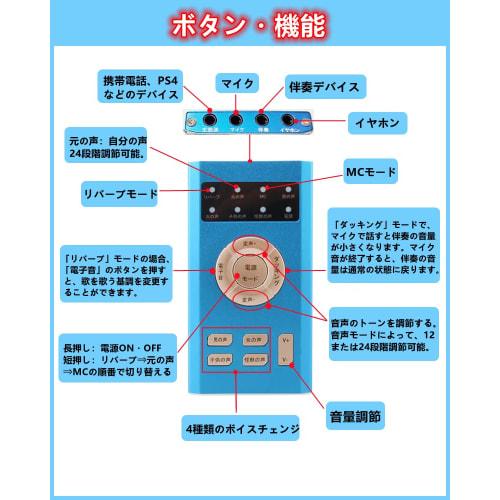 Voice Changer, Japanese Version, Female, Child, Male, and Monster Voices, 12 Adjustable Levels, Compatible with iPhone, Android Smartphones, PCs, and