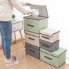 Foldable Non-Woven Storage Box for Clothes and Toys - Large and Dustproof.