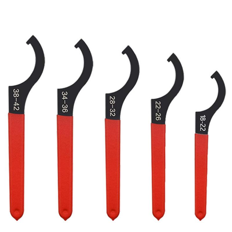

5pcs Hook Wrenches Tools Set C-Shape Spanner Anti Slip Half Moon Wrench Motorcycle Car Repair Shock Djustment Spanner Hand Tool