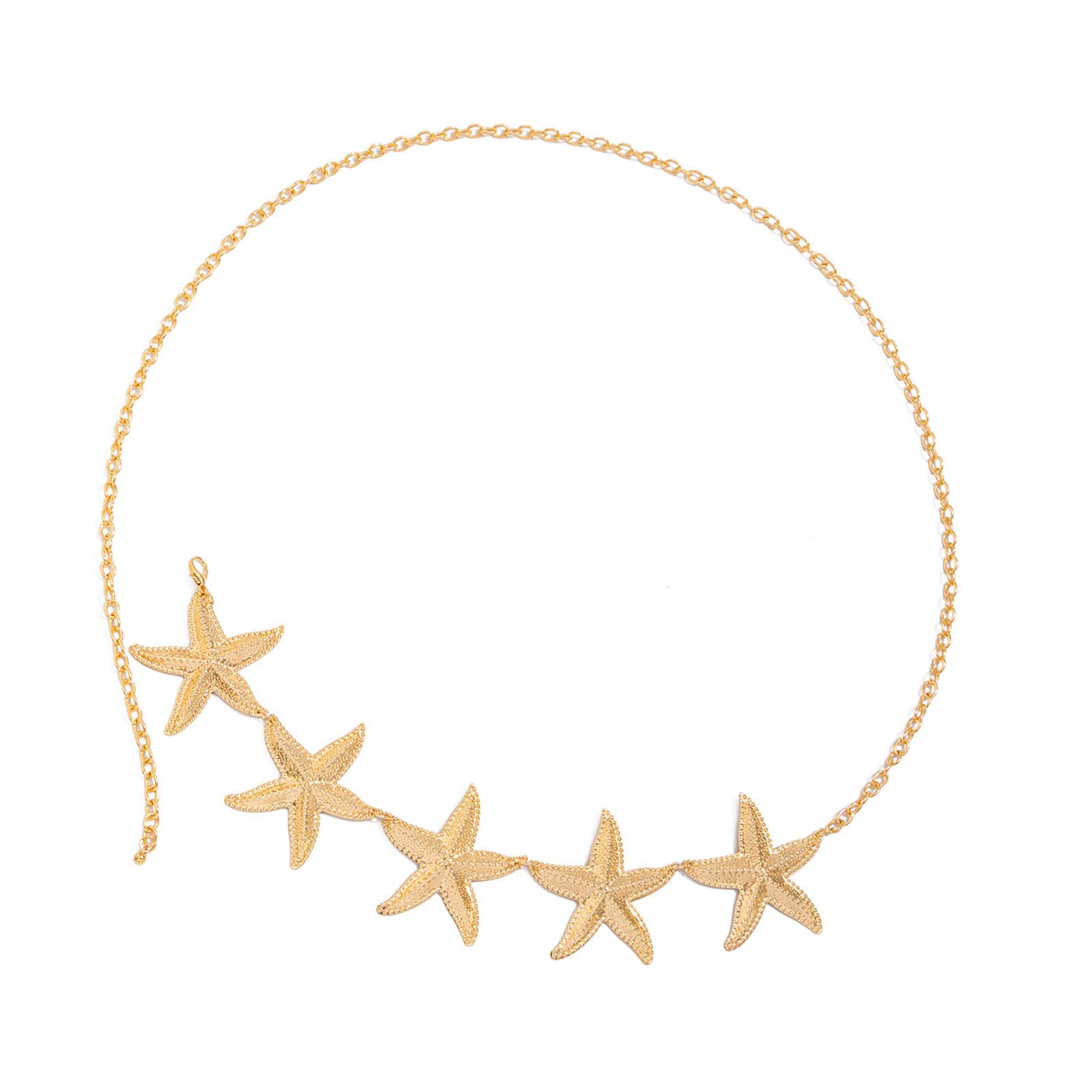 

Регулируемая по длине поясная цепочка Прочность Металлическая цепочка Океанский отдых Цепочка для тела для фестивальной одежды T3