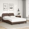 VidaXL Bed Frames with Headboard, Upholstered Bed, Double Bed, Adult Bedroom Interior Bed, Brown 120x200 3208172