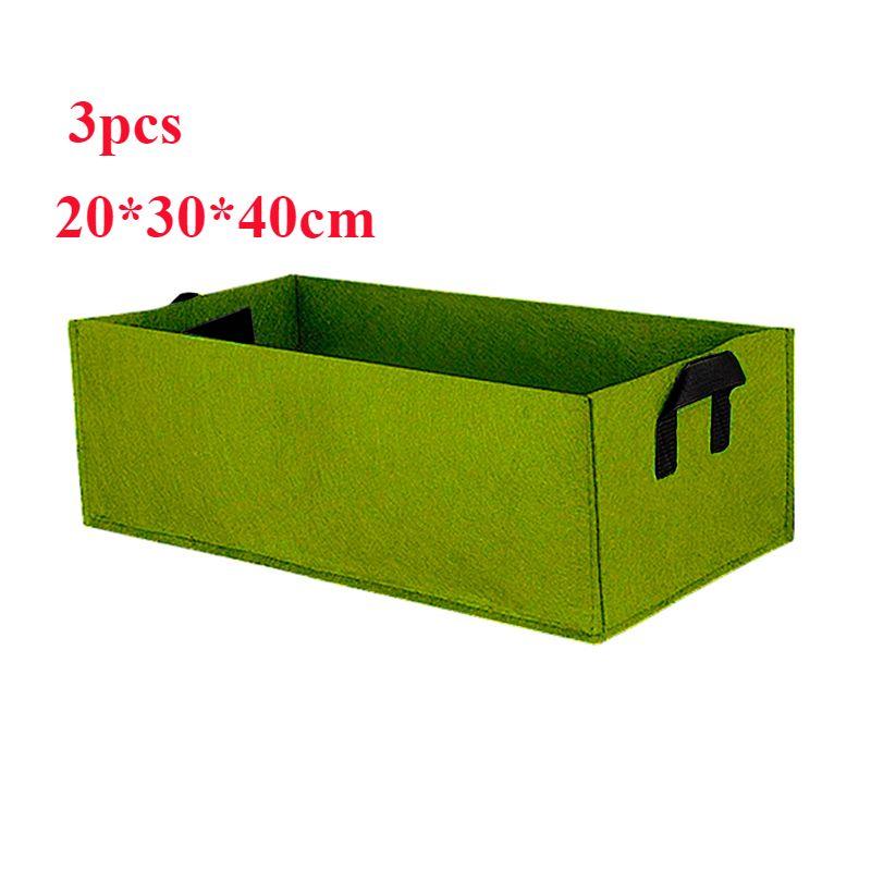 3 Pcs Set of 40/50/60cm Fabric Elevated Garden Bed Breathable Planting Bag Plant Flowerpot Flower and Vegetable Planting Pot