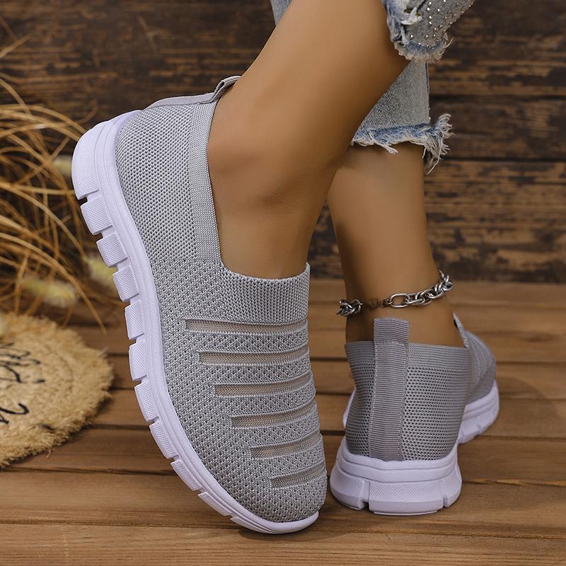 Fashion Lightweight Breathable Mesh Sneakers for Women Soft Sole Knitting Casual Shoes Woman Summer Comfortable Slip On Walking Shoes