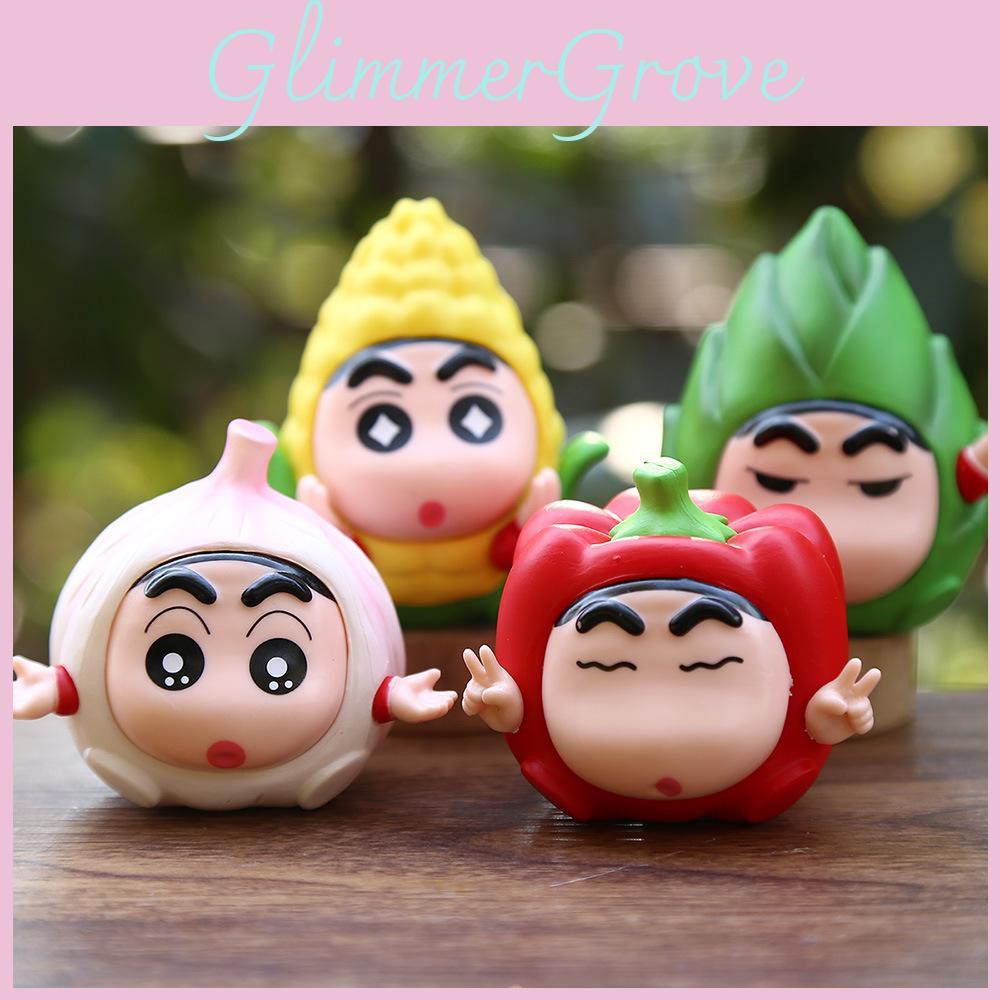 Shin Crayon Fruit Chan Pvc Desktop Decor  Action Figure Model For Collectors