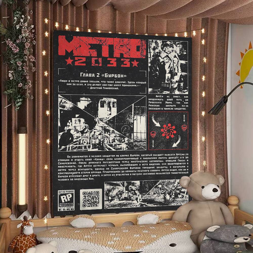 M-Metro 2033 Anime Hippie Wall Hanging Tapestries For Living Room Home Dorm Decor Art Home Decor