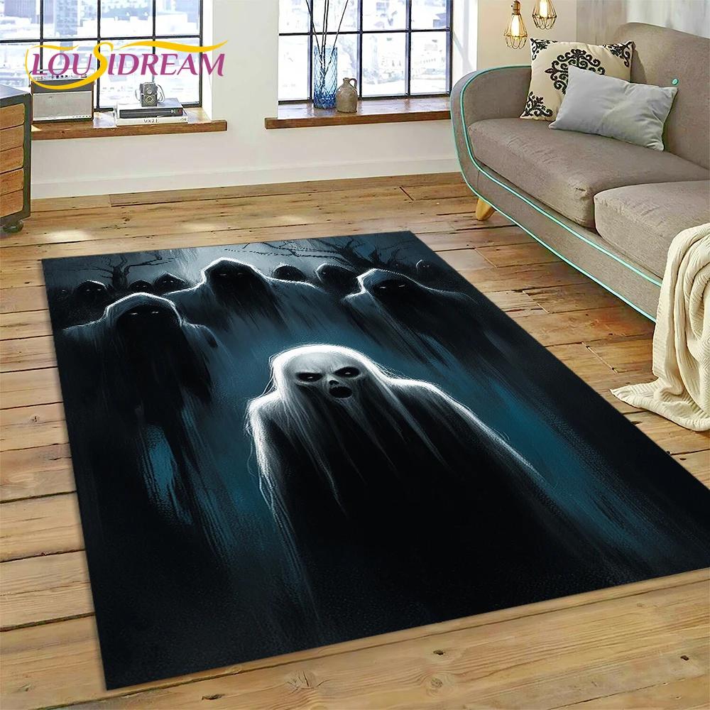 2025 New Gothic Horror Character Skull Ghost Spirit Carpet Rug for Bedroom Living Room Home Sofa Decoration,kids Decor Floor Mat