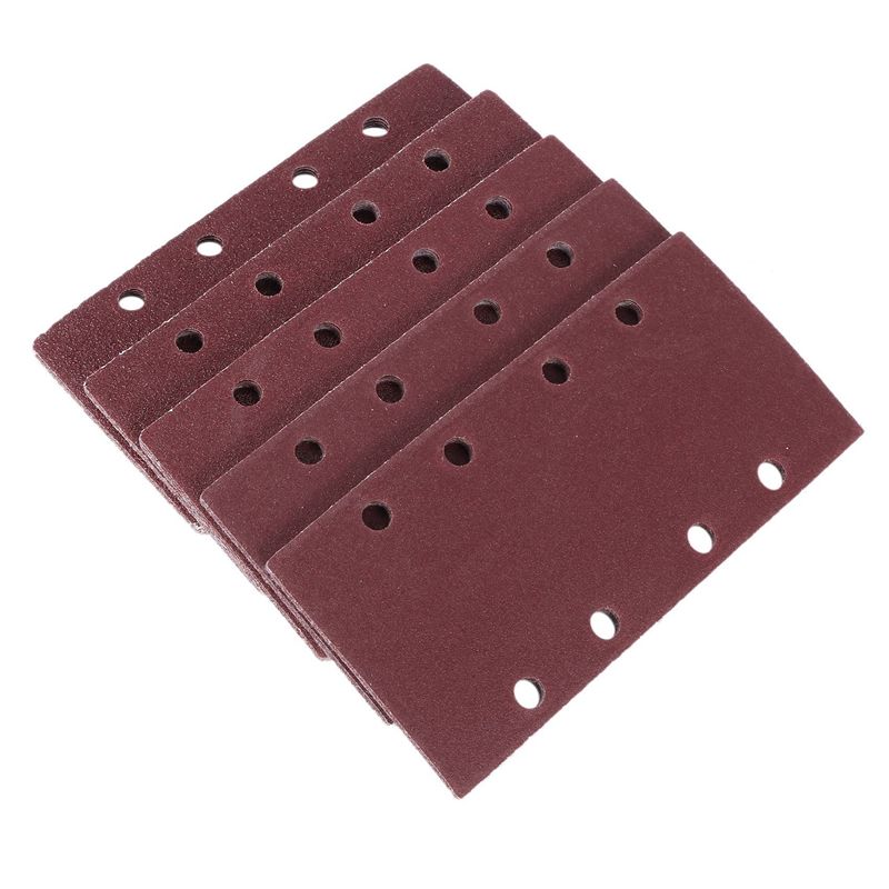 ABUL-100 Pcs Sanding Pads,Sanding Paper Hook And Loop Sand Sheet 93X185mm Punched 8 Holes Grits 40/60/80/120