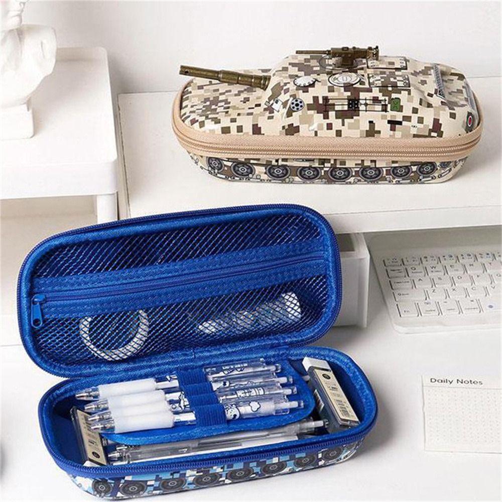 

Изысканный 3D пенал многофункциональный автомобильный пенал креативный танк пенал школьные принадлежности