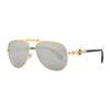 Versace Simple Luxury Design Metal Aviator Sunglasses Women's Gold 55942757 100132399319501-gold 59