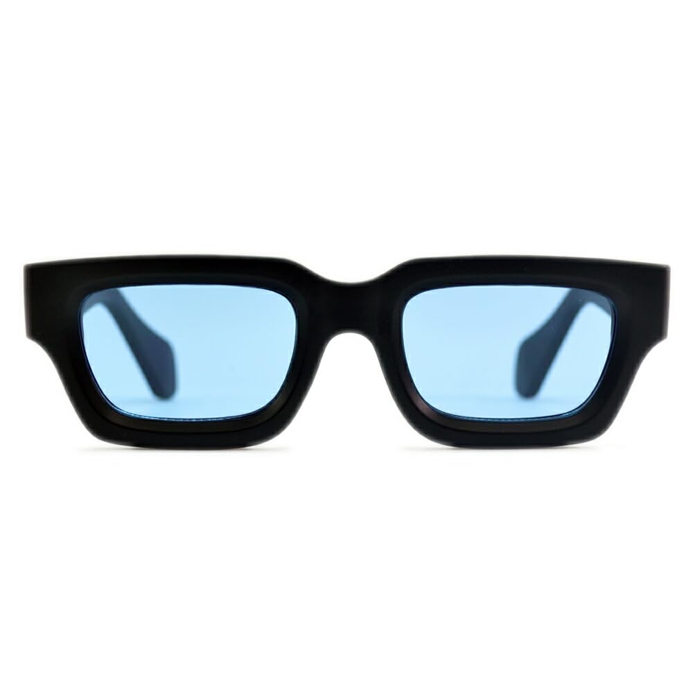 Sunglasses for Men and UV Fashion Square Extra Thick Tinted Lenses [MERRY PLEASURE] Women, Protection, Glasses, Shape, Frame, (Lightly Tinted)