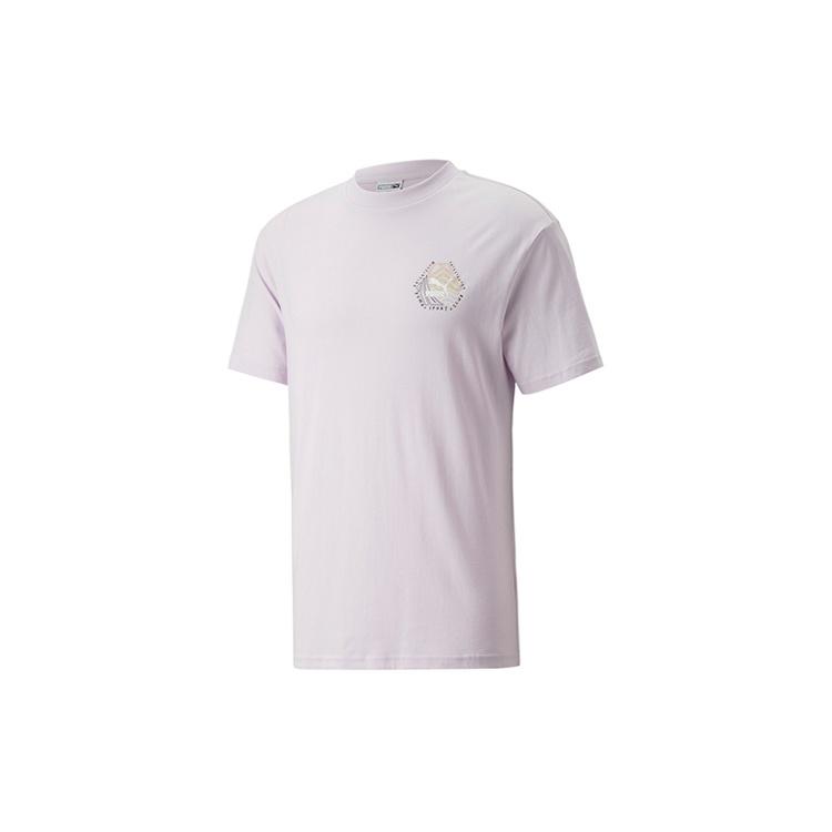 PUMA Logo Hc Graphic Tee  Light Purple  Men s 535384-17 XL