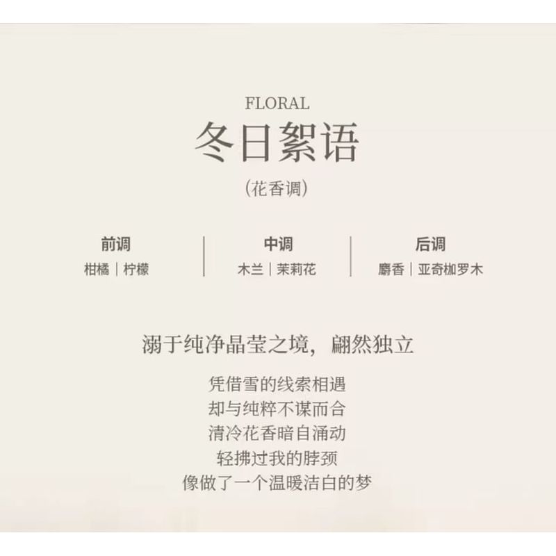 Roopy - Poetic Series Floral Plant Essential Oil Fragrant Body Lotion - Winter Whisper