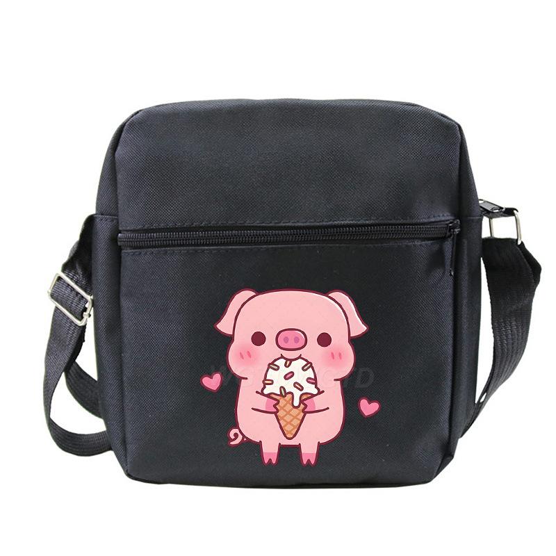 Cute printed shoulder bag casual multi-functional oblique span bag small bag student stationery bag