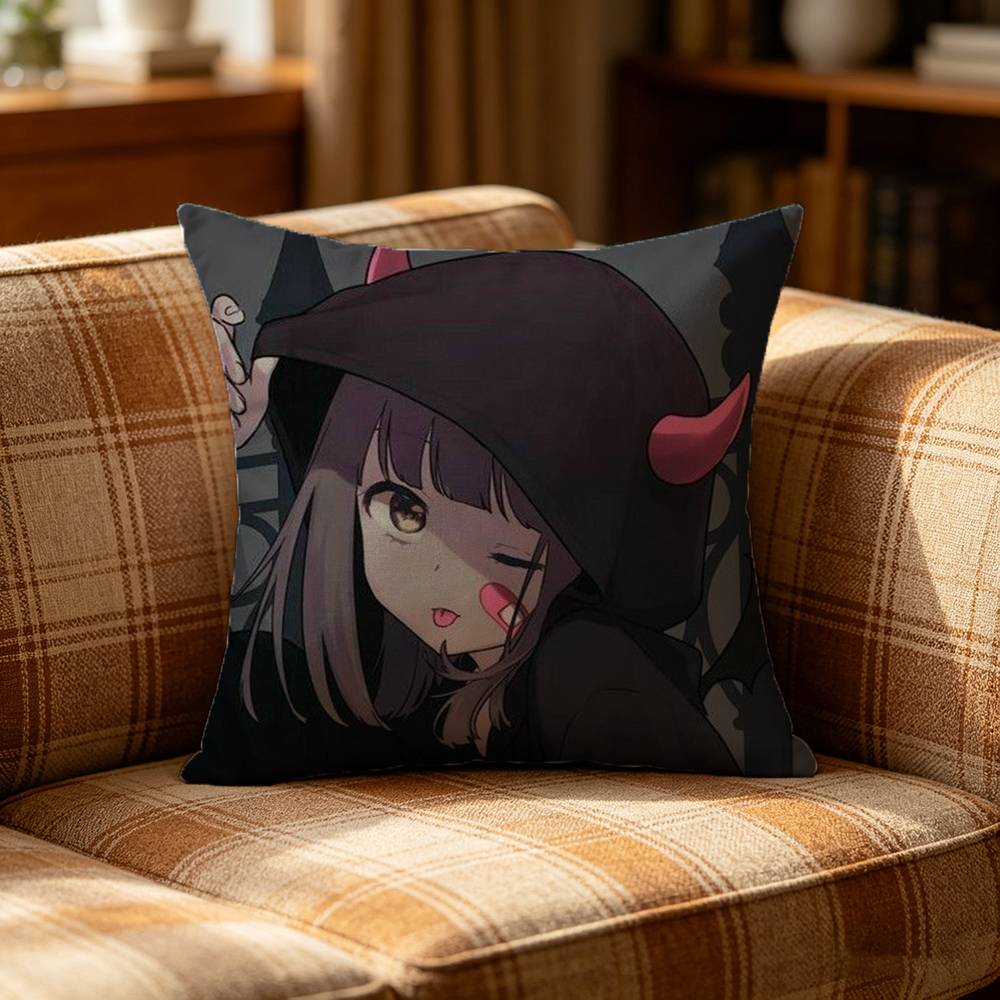 Cute MMenhera CChan Girl Pillow Case Pattern Printed Pillowcase For Living Room Sofa Cushion Cover