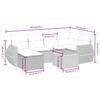 7 Piece Beige Poly Rattan Garden Sofa Set with Cushions