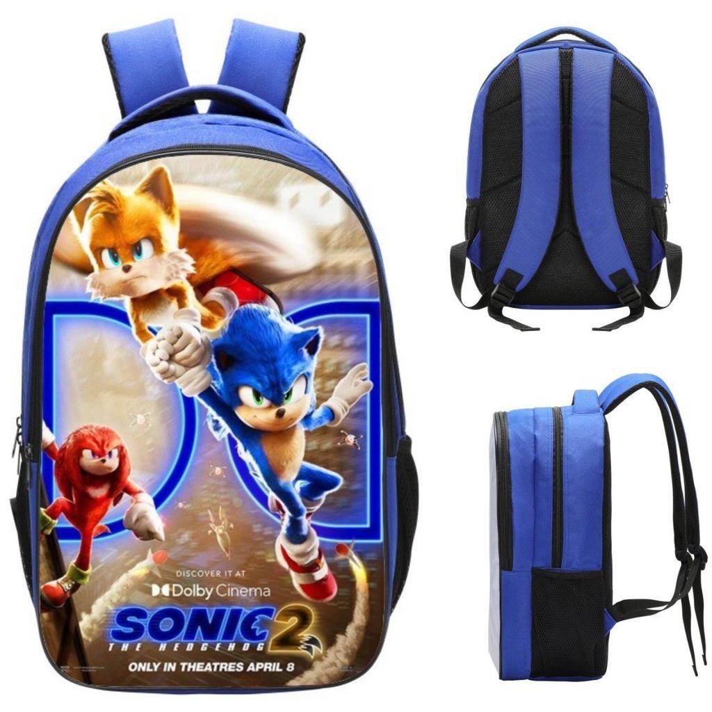 Sonic The Hedgehog 2 Children's Backpack For School Travel Colorful Artwork Unisex Design
