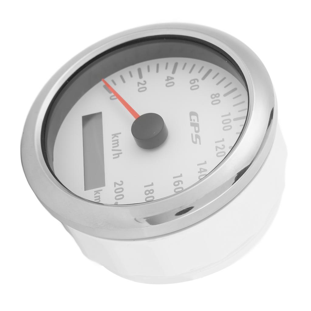 3,3 Zoll GPS-Tachometer 0?200 km/h Geschwindigkeitsmesser mit Hintergrundbeleuchtung IP67 Wasserdicht für Auto Marine Boot