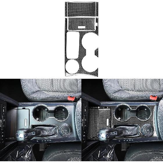 Real Carbon Fiber Car Central Navigation Screen Panel AC Outlet Vent Frame Sticker Compatible with Ford Explorer 2013 2014 2015 2016 2017 2018 2019