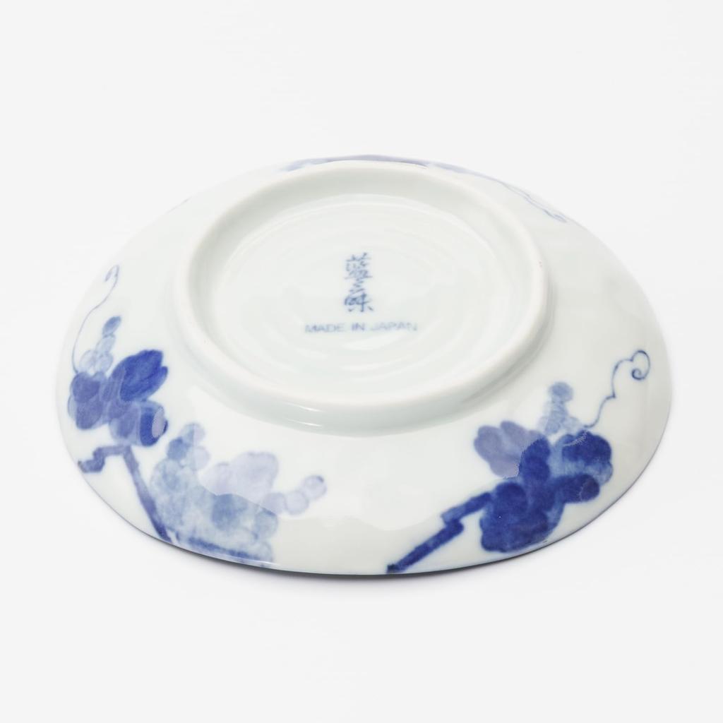 Mino Ware Dinnerware Set of Including a Small a Small and a Soy Sauce Approximately 12cm In Microwave and Dishwasher Made In Product 564600 "Indigo