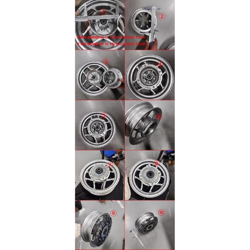 Motorcycle Hub Brake Modified Hydraulic Rear Disc Brake Disc Kit for Honda Yamaha Upper Lower Pump Calipers Overall Installation