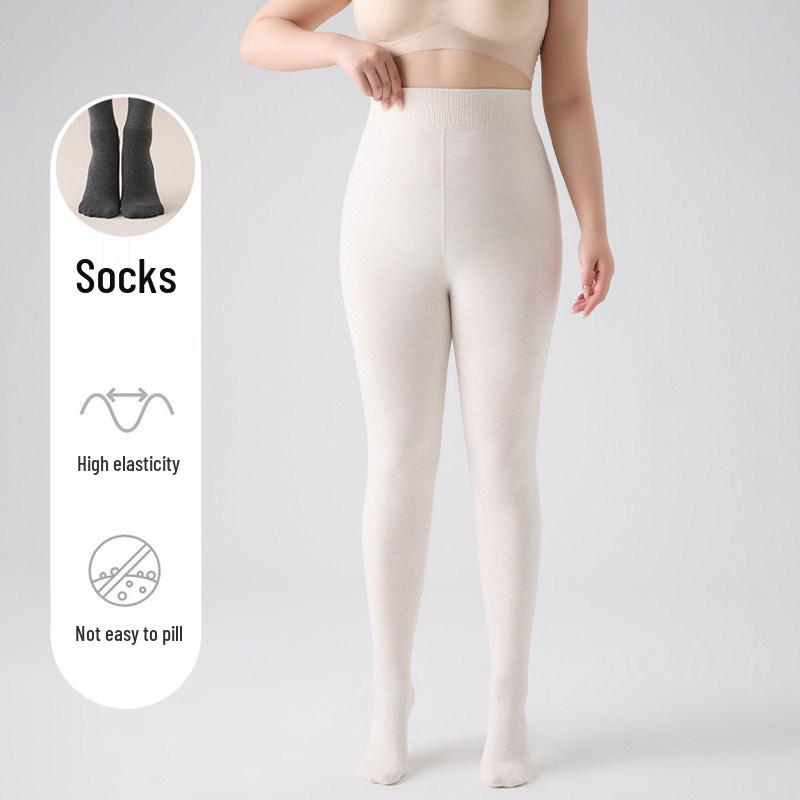 2025 Women's High-Waisted Slim-Fit Plus Size Winter Footed Leggings